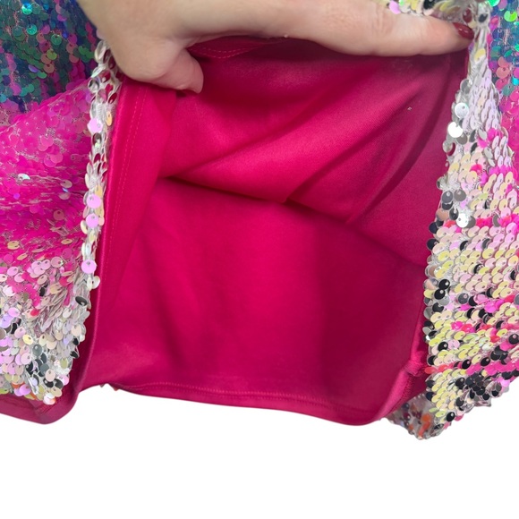 Eva Franco Loretta Multicolor Sequined Tee Vibrant Colorful Whimsy Party Fun S - Picture 5 of 12